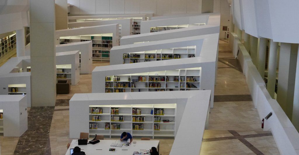 El interior de la biblioteca de Galicia